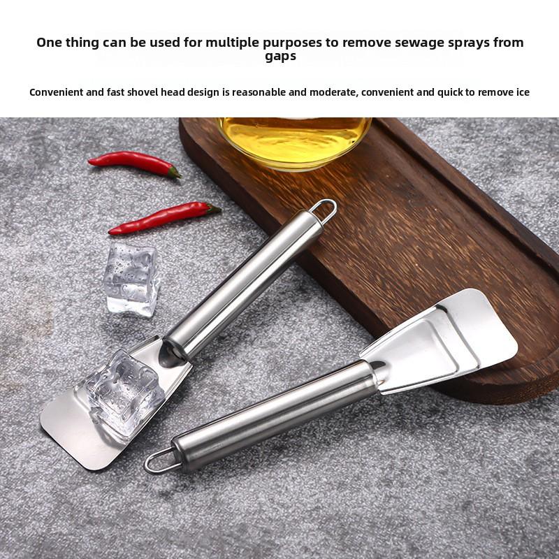 Răzuitor de Gheață Gros din Oțel Inoxidabil pentru Uz Casnic pentru Dezghețarea Frigiderului și Congelatorului