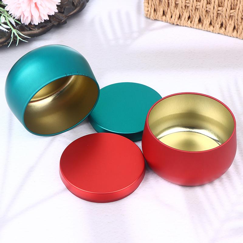 Mini Tinplate Container With Lids Wide Belly Metal Can For Loose Leaf Tea Portable Mini Jar For Candles Spice Crafts 88x56mm