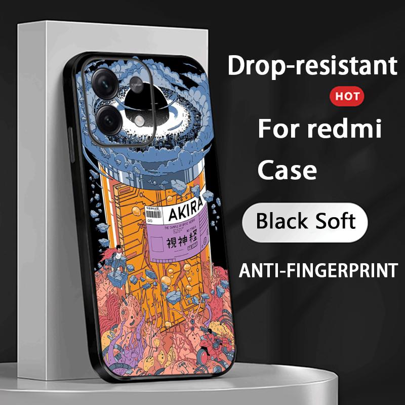 Akira classic japan anime pattern Phone Case For Redmi Note 14 13 12 11 Pro Plus S 5G 14C A3 Soft Black Phone Cover