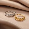 Vintage Beads Rings Finger For Women Rotate Freely Anti Stress Anxiety Single Ring Coil Spiral Beads Rotate Jewlery Gift Femme