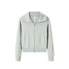 Training Series Polo Collar Open Cardigan Casual Loose Sports Knit Sweater Women Sweater Misty-Moon-Blue 162517712-4