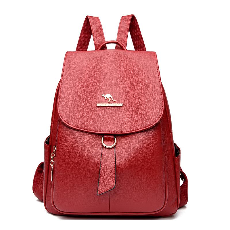Backpack New Large Capacity Soft Leather Versatile Fashion Women's Backpack Travel Backpack