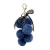 Plush Grape Decorative Pendant Keychain for Handbags, Fuzzy Cluster Bag Charm with Decoration Bow, Fluffy Ball Keyring Backpacks and Purses