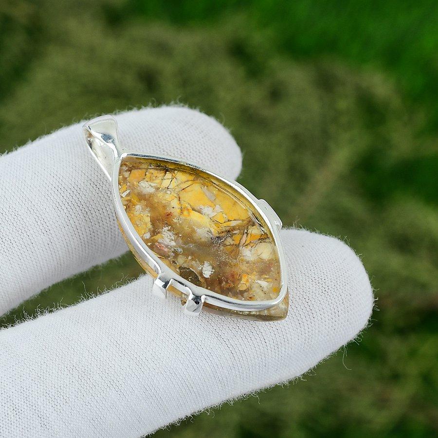 Sisters Day Sale 925 Silver Brecciated Mookaite Gemstone Mother Pendant Jewelry