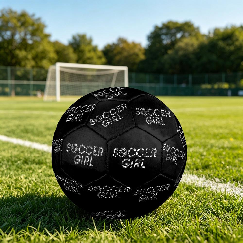 1pc Soccer Girl Sparkle Size 5 Soccer Ball Professional Match Training Football Indoor &Outdoor Sports Ball Lightweight Durable C6562