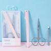 Charyeina - Set: Stainless Steel Makeup Scissors + Tweezers + Razor