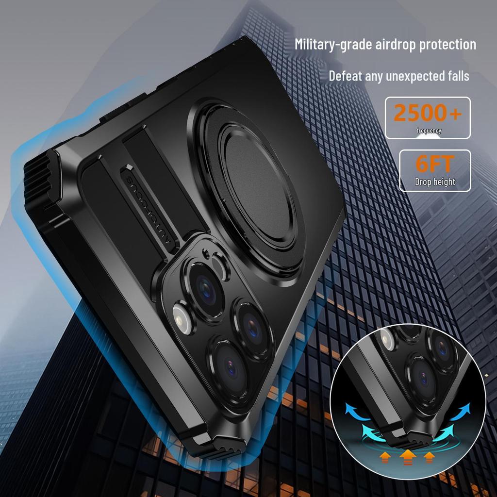 Magnetic Rotating Stand Case for iPhone 14P/15 Pro Max/16