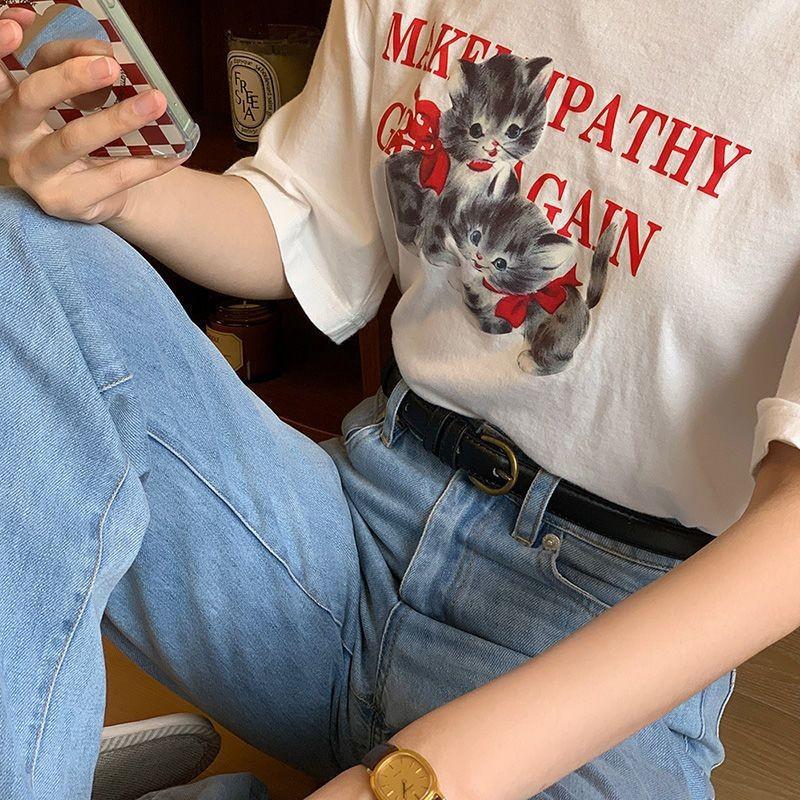Little Trendy Girls Denim Pants Belt For Summer With Simple And Design Elegant