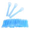 100pcs Cosmetic Spatula Plastic Disposable Hair Removal Cream Tattoo Repair Cream Spatula Blue