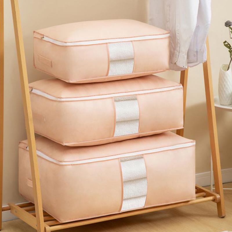 Non-Woven Clothing Organizer Foldable Clothes Storage Bag Pillow Quilt Dustproof Blanket Wardrobe Closet Organizer Sorting Bags