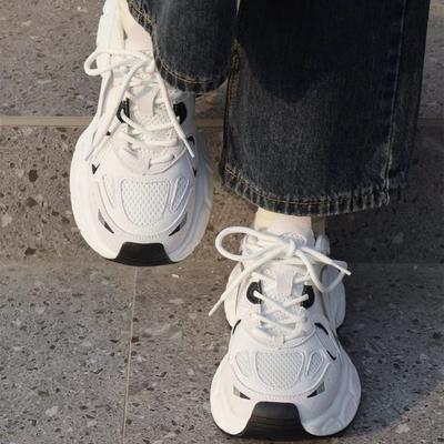 Dad Shoes Women's New Summer Women's Shoes Versatile Platform White Shoes Lightweight Autumn Casual Sneakers