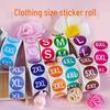 Universal Self-Adhesive Clothing Size Stickers - Shoes, Hats, Numbers, Circular Label Roll