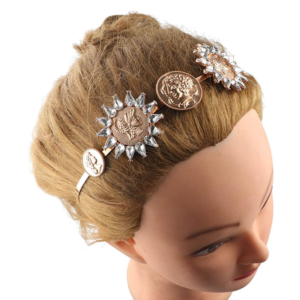 Zinc Zinc Alloy Girls Hairband Women Head Portrait Headband Baroque Style  Hair Hoop Hair Accessories
