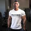 Muscle Fitness Short Sleeve Cotton T-shirt - Elastic, Breathable, Sweat-Wicking Round Neck for Summer Sports