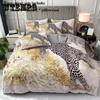 Leka Cotton Four-piece Sheets Were Sleeve Pillowcase Set 1 Light Luxury 1.5 Meters 1.8 Bed Supplies Home Textile