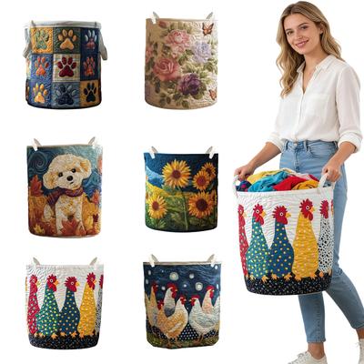 Circular Dirty Clothes Basket, Home Storage Basket, Dirty Clothes Basket, Storage Basket, Fabric Storage Basket, Large Capacity Storage Basket