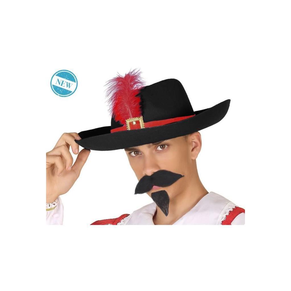 Buy ATOSA - Black and Red Musketeer Hat 