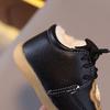 Winter Baby Shoes, Fleece-Lined Thickened for Boys and Girls, Lace-Up Soft-Soled 0-1-2 Years Old Warm Cotton Shoes.