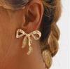 Exaggerate Personality Geometry Liquid Metal Irregular Fold Flowers Stud Earrings for Women Fashion Party Jewelry Accessory Gift