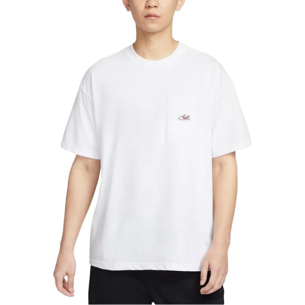 Nike Sportswear Comfortable Fashion Versatile Pocket Moisture-Wicking Short Sleeve T-Shirt Men Tops White IB1383100