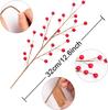 Christmas Red Berry Twig Stem, 12 Pack Artificial Burgundy Picks for Tree & Home Decor