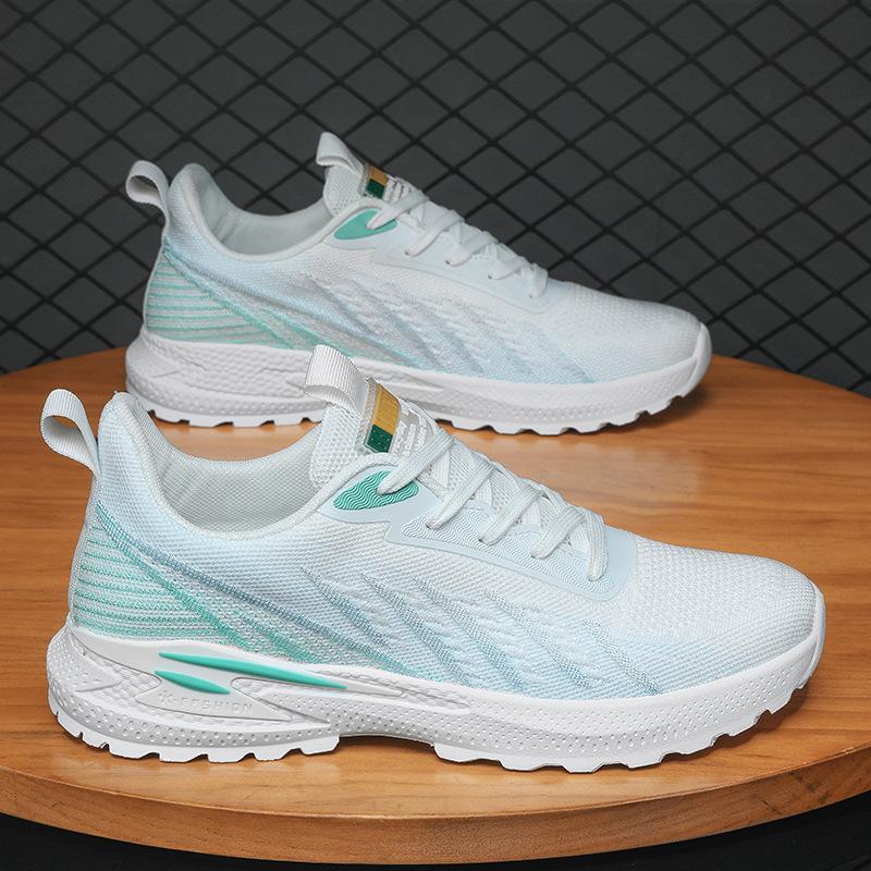 Men's Shoes 2025 New Spring Fly-woven Lightweight Soft-soled Running Shoes Youth Sports and Leisure Winter Dad Shoes