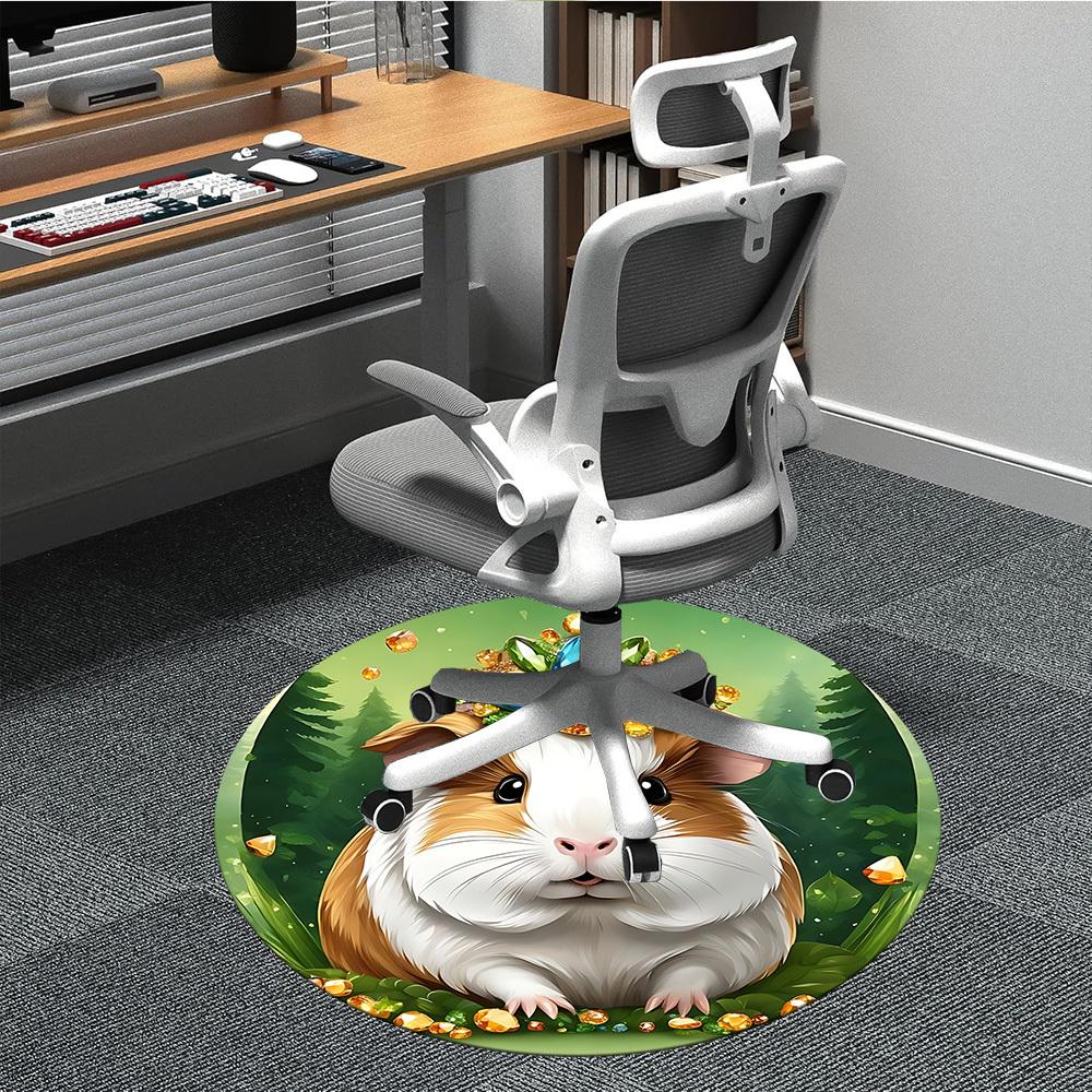 

1pc Jeweled Guinea Pig Chair Carpet for Office, Non-slip, Soft and Durable Office Rug for Decoration, Perfect for Office yy260105060 80cm by 80cm