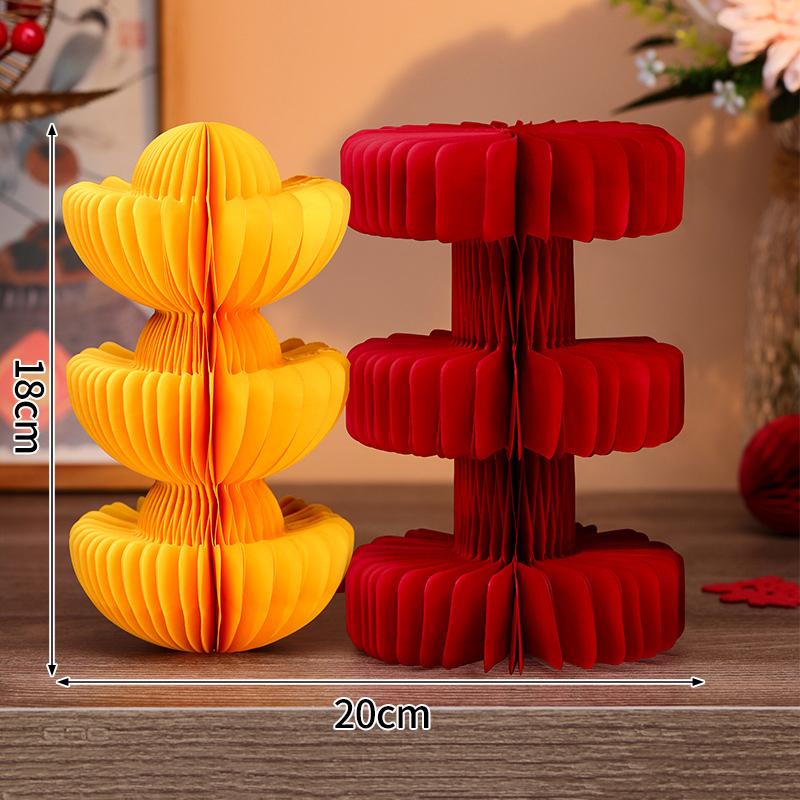 Horse Shape Ornaments For  Chinese New Year Desktop Parper Honeycomb Balls Festival Party Gifts Room Decoration