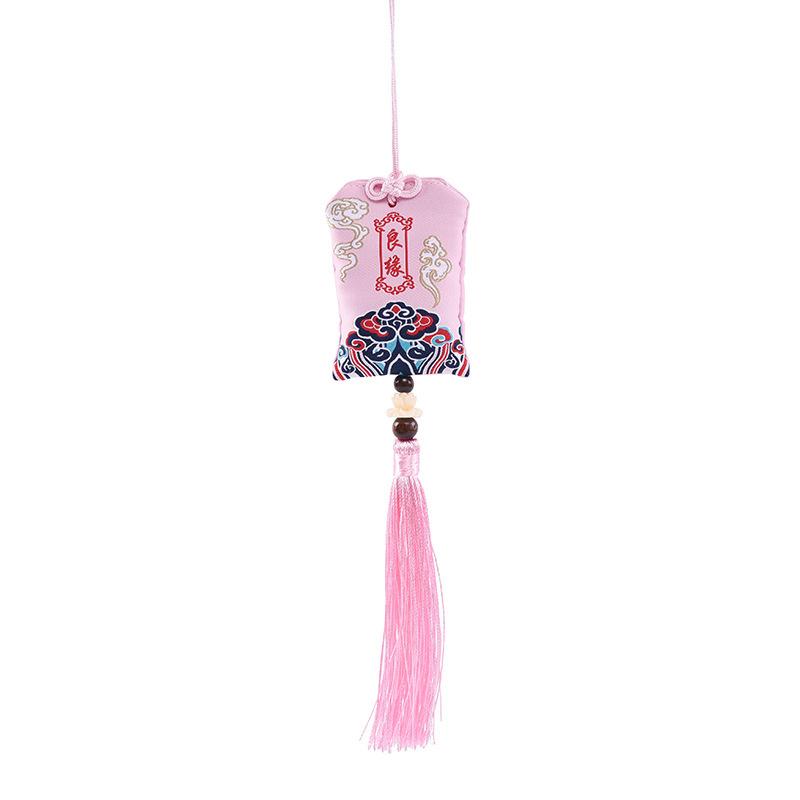 Chinese Style Brocade Embroidered Bag Embroidery Sachet Cloth Pouches Tassel Pendant Drawstring Lucky Bag Wedding Favors Gift