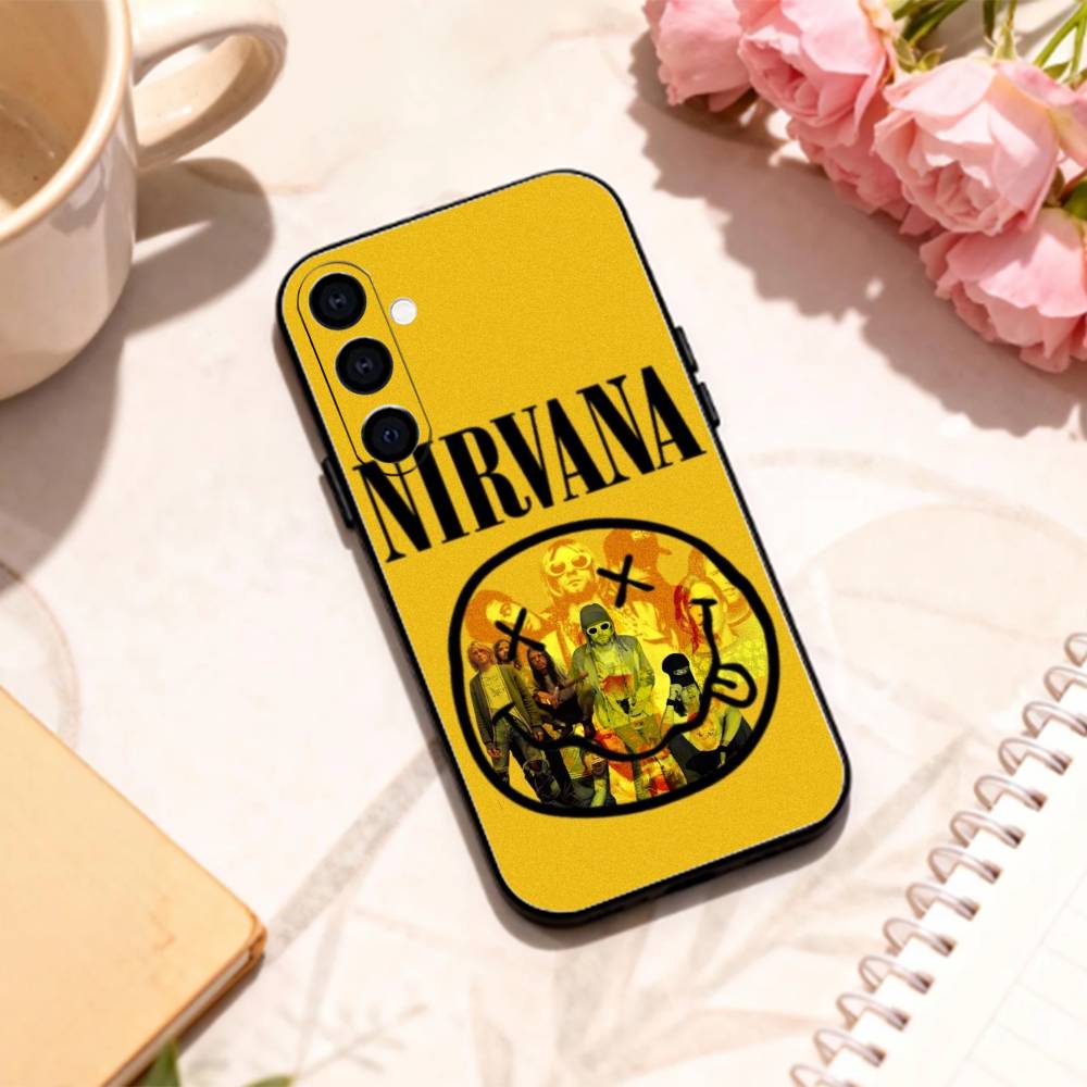 

L-К сожалению Nirvana R-Рок-группа Чехол для телефона Samsung Galaxy A73,A72,A71,A70,A53,A52,A51,Другие Мягкий черный корпус Samsung a22 4g