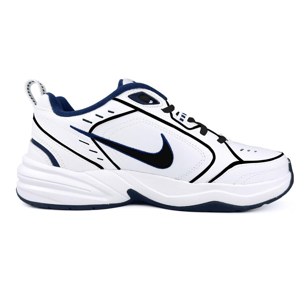 Nike Air Monarch 4 Steam Rose, Dark Night Low top Chunky Sneakers Unisex Black White 415445-102(Team690-)