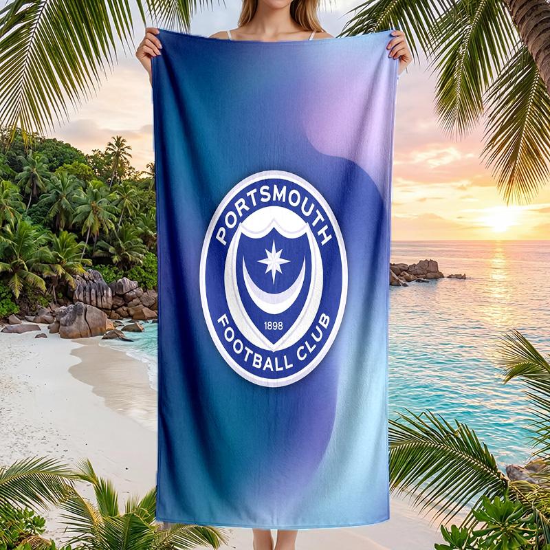 Portsmouth FC print Quick Dry Beach Towel Microfiber Absorbent Portable Travel Swimming Towel