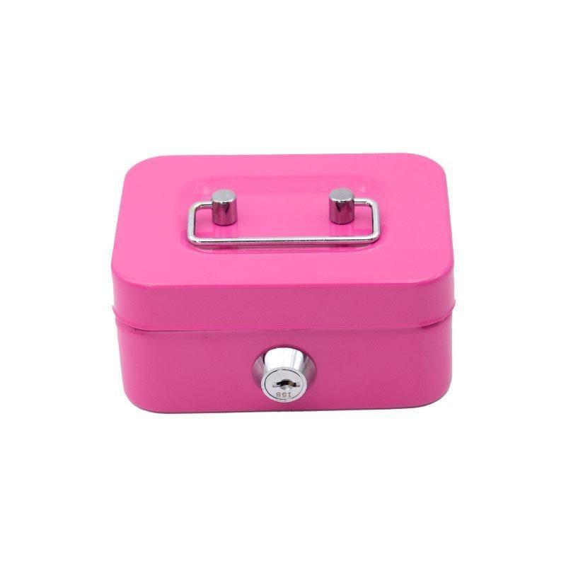 Metal Cash Box Mini Safe Lock Box Money Bank Metal Coin Bank Security Box Sturdy Cash Portable for Kids Coin Collection