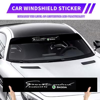 Car Front Rear Windshield Decoration Sticker For Octavia MK2 MK 2 3 A5 A7 A8 Fabia Karoq Superb Rapid Kamiq Scala