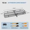 54''X 19''X5.5'' Hitch Mount Cargo Carrier Basket with Stabilizer and Straps 500 LBS Capacity Rear Luggage Rack Basket Fits Sed