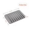 Comb-Shaped Silicone Soap Holder with Self-Draining Design for Bathroom Vanity.