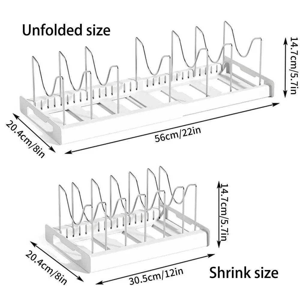 

Органайзеры для кухонного шкафа, стеллаж для хранения кастрюль, расширяемая полка для кастрюли из нержавеющей стали, органайзер, разделочная доска, полка для сушки посуды белый