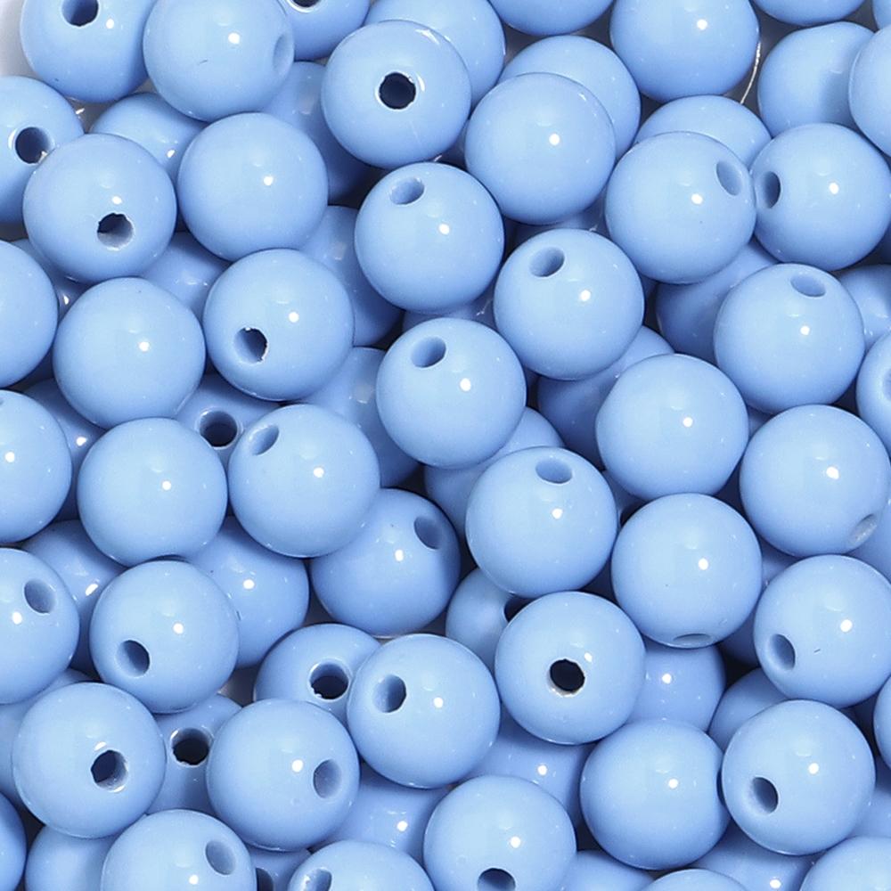 6/8/10/12/14/16/18/20mm Candy Colorful Spacer Beads Round Loose Acrylic Beads For DIY Bracelet Necklace Jewelry Making Wholesale