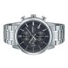 Casio Standard Analog Chronograph Edelstahl Schwarzes Zifferblatt Quarz MTP-E510D-1A1V Herrenuhr