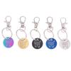 Shopping Trolley Tokens Key Ring With Carabiner Hook Mini Metal Supermarket Cart Remover Coin Label Keychain For Unisex