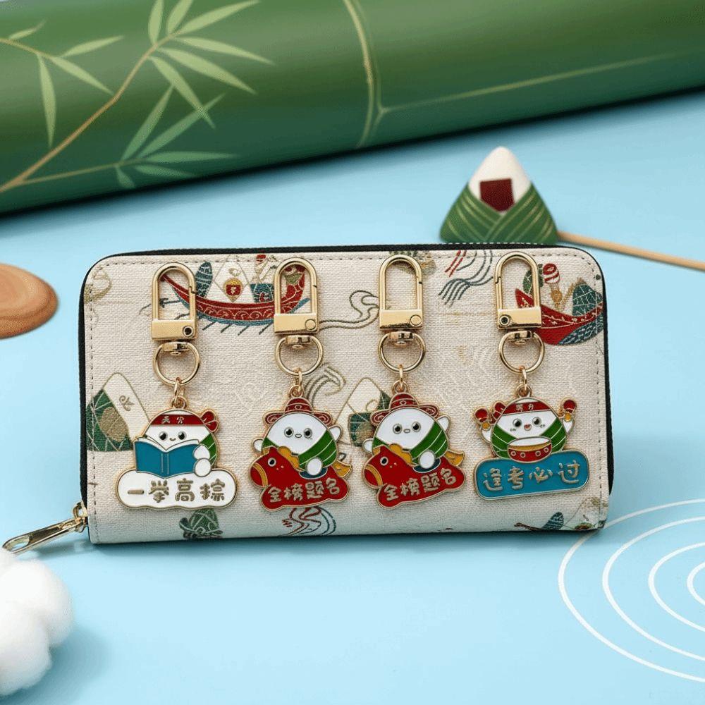 Mini Zongzi Key Chain Cartoon Rice Dumpling Key Ring Bag Accessories Car Key Accessories Bag Charm