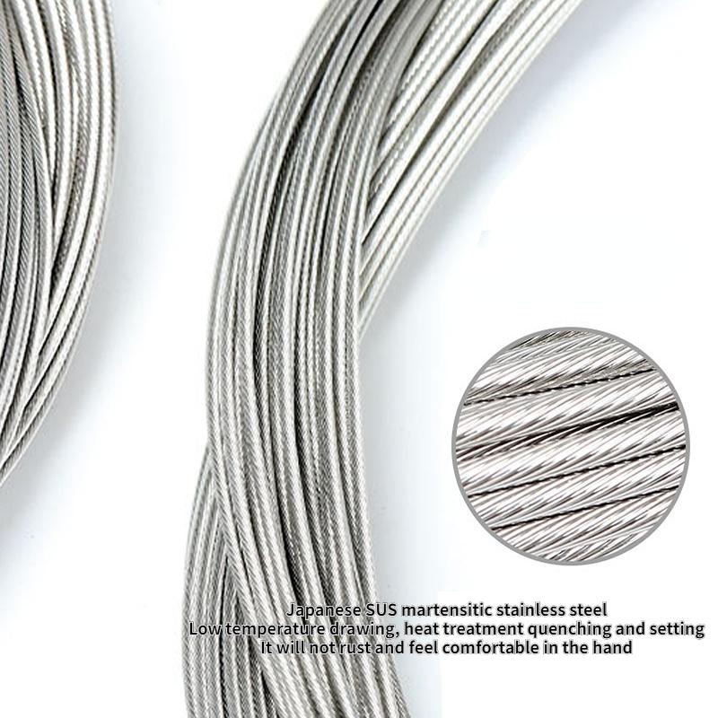 10PCS MTB Bicycle Brake Line Stainless Steel Gear Shift Cable 1.7/2M Road Bike Speed Line Fixed Gear Inner CableWire for Cycling