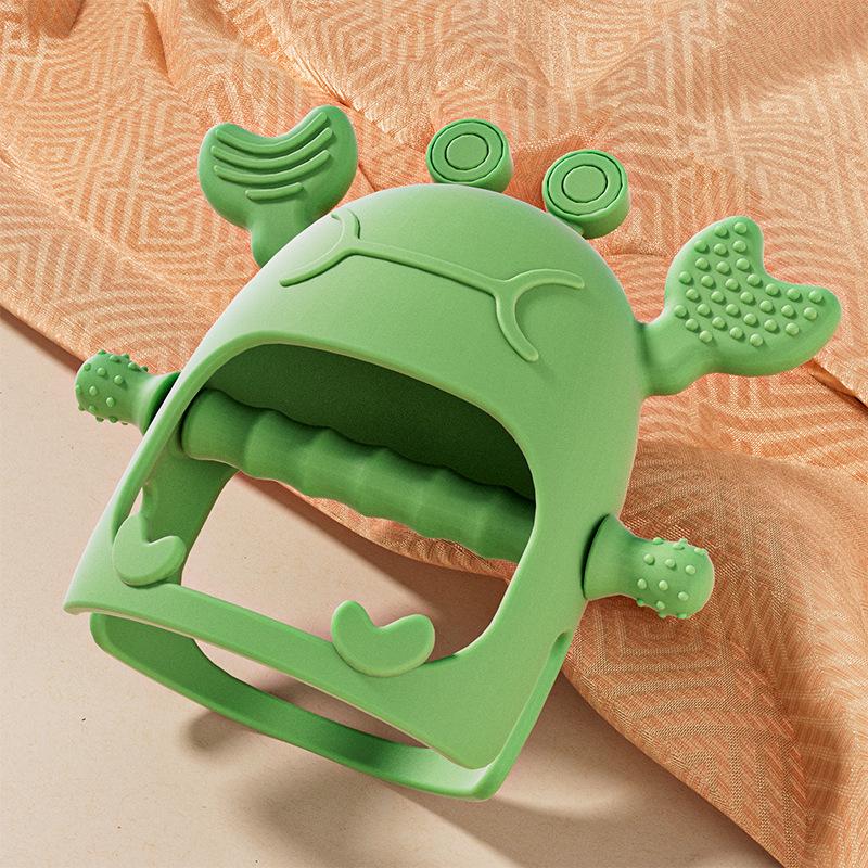 Dentiere in Silicone con Telecomando e Pulsante Touch Giocattolo da Mordere - Bastoncino Anti-Morso per la Dentizione dei Bambini