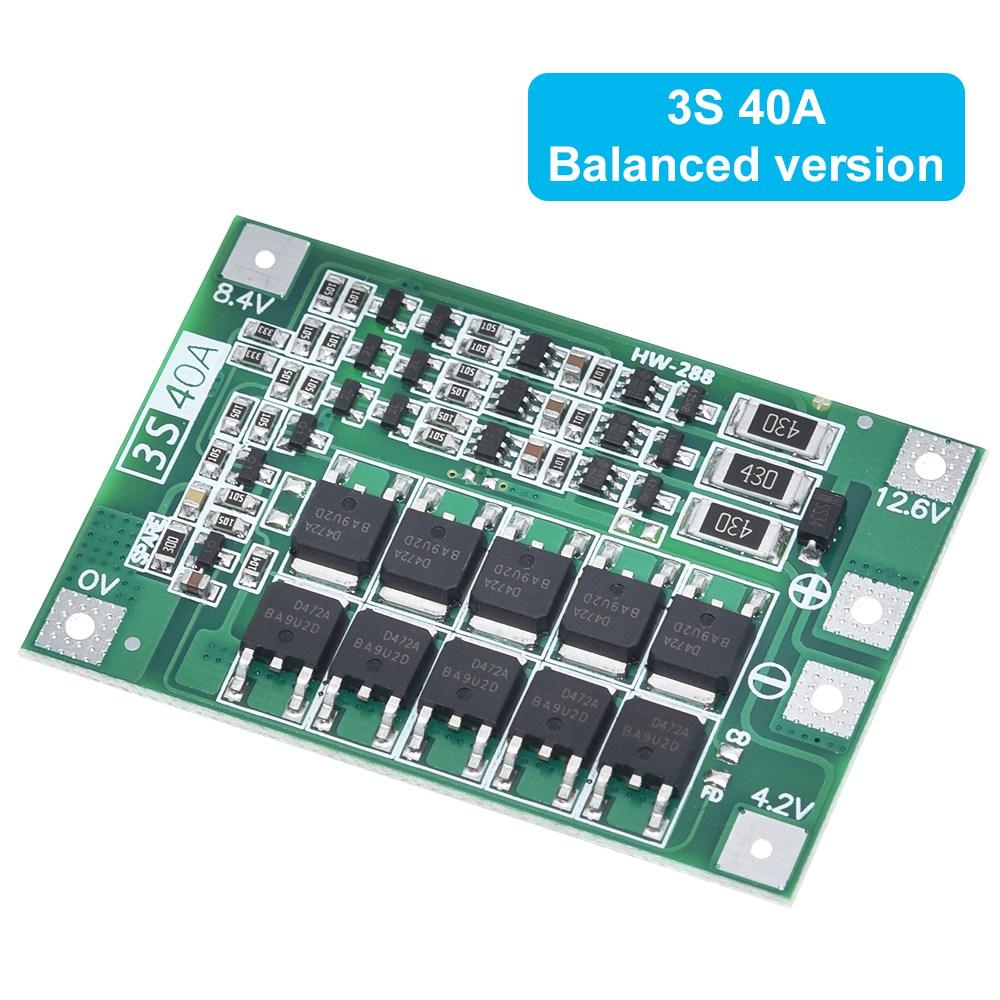 3S/4S 40A 60A Li-Ionen Lithium-Batterie Lade-Schutzplatine 18650 BMS für Bohrmotor 11,1V 12,6V/14,8V Verbessern/Ausgleichen