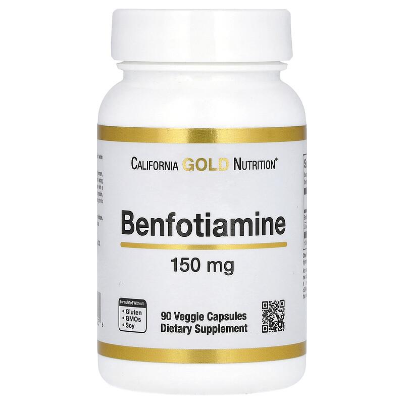 Photos - Vitamins & Minerals California Gold Nutrition Benfotiamine with L-Leucine, 150 mg, 90 Veggie Capsules