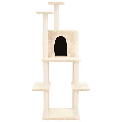 Scratching Post with Sisal Scratching Posts Cream 144.5 Cm
