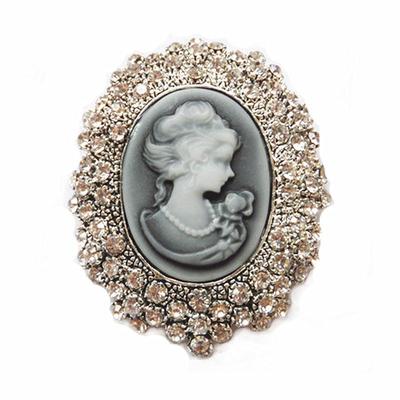 Retro Avrupa ve Amerika Kraliçe Victoria Broşu - Vintage Cameo Korsaj Takısı