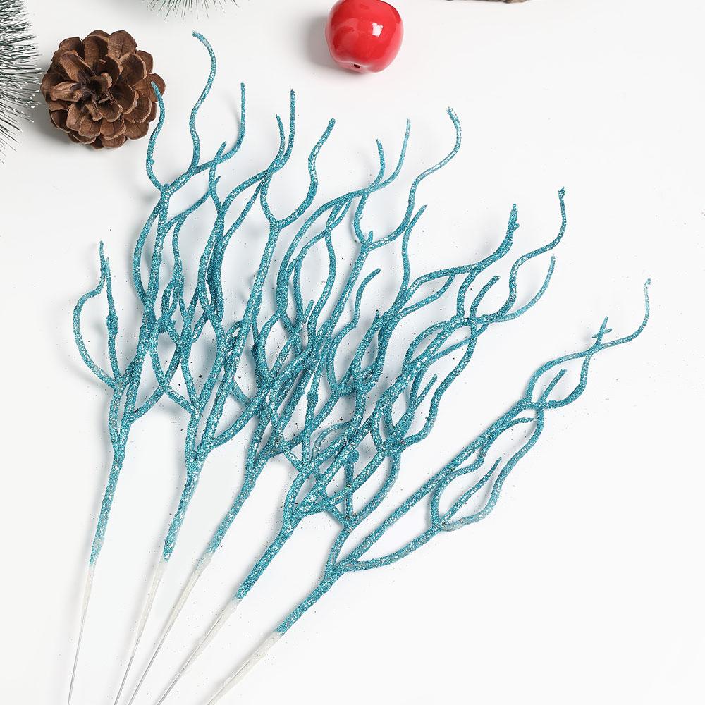 3/5Pcs Christmas Decorations Colored Branch Artificial Bouquet Xmas Tree Ornament Home Decor New Year Navidad 2025 Accessories