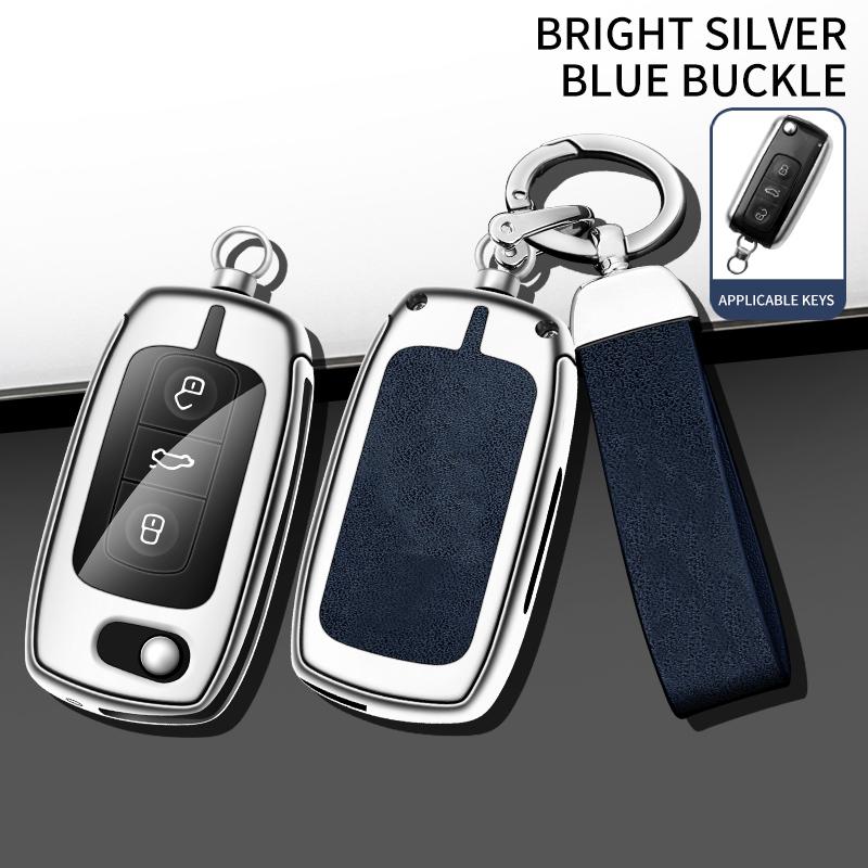 

Новий Чохол-обкладинка для ключа автомобіля з цинкового сплаву та шкіри, тримач, захисна оболонка для брелока для VW Volkswagen Phaeton 15, аксесуари для інтер єру автомобіля