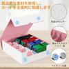 Deck Holds Over 3000 4 PU 12 Compartments Case, Cards, Columns, Built-in Magnets, Leather, (White + Pink)